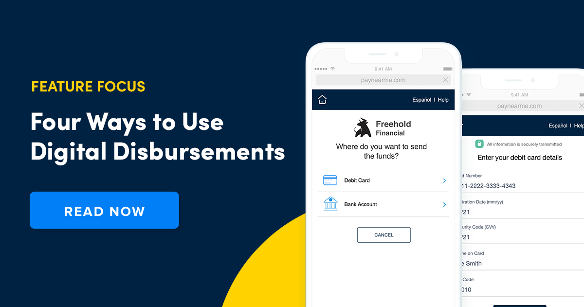 digital disbursements feature